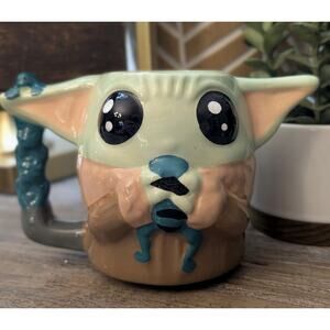 Star Wars Grogu Baby Yoda 3D Sculpted Ceramic Mug Zak Designs 11.5oz